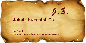 Jakob Barnabás névjegykártya