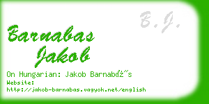 barnabas jakob business card
